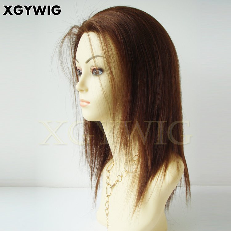 Wholesale 100% virgin remy human hair alopecia medical cap all thin skin hand tied human hair wigs for cancer patients
