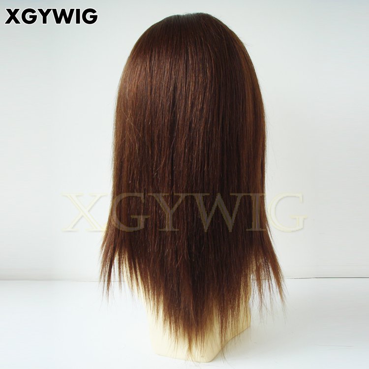 Wholesale 100% virgin remy human hair alopecia medical cap all thin skin hand tied human hair wigs for cancer patients