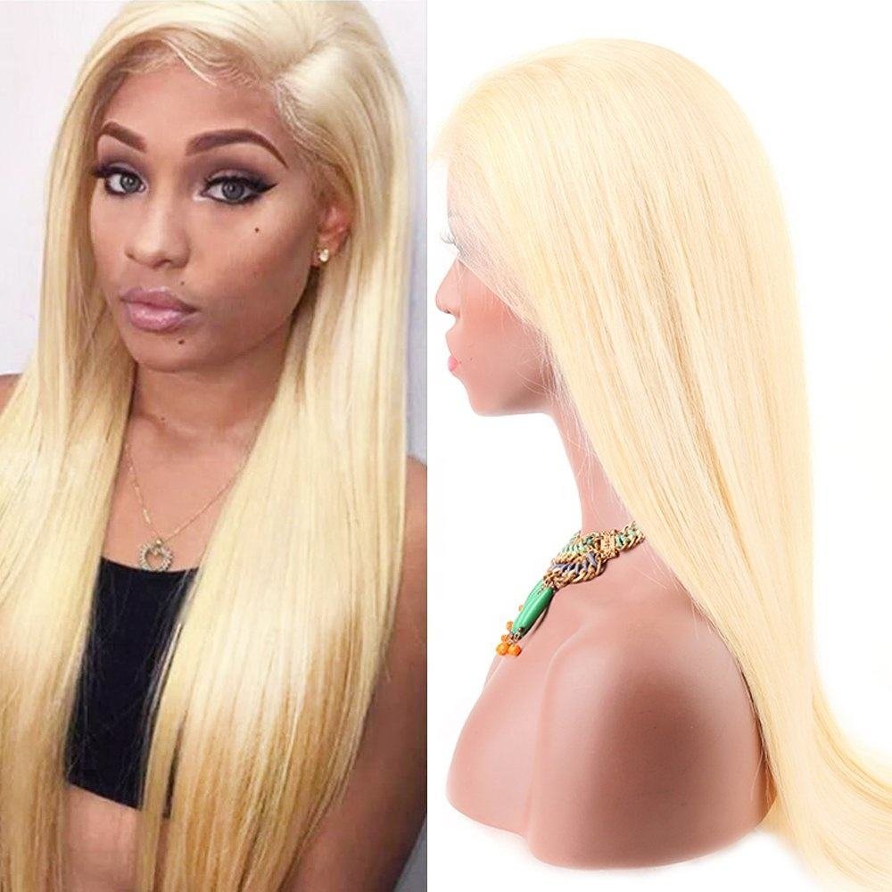 wig vendors human hair Wholesale Price 613 4by4 Lace Front Wigs In Blonde