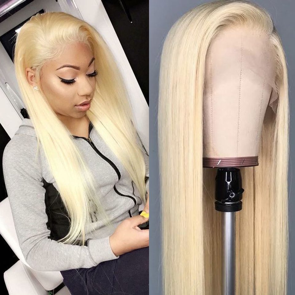 360 Lace Human Hair Wig 100% Human Hair Blonde 613 Full Lace Wig with Baby Hair Full Lace Wig Vendor Brazilian Long Transparent