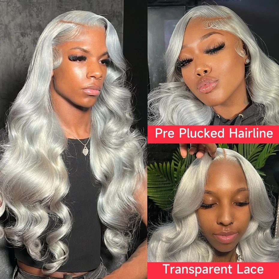 Peruvian Human Hair Wigs 360 Full Lace,13X6 Hd Human Hair Lace Front Wig,613 Grey Red 99J Burgundy Ginger Color Wig