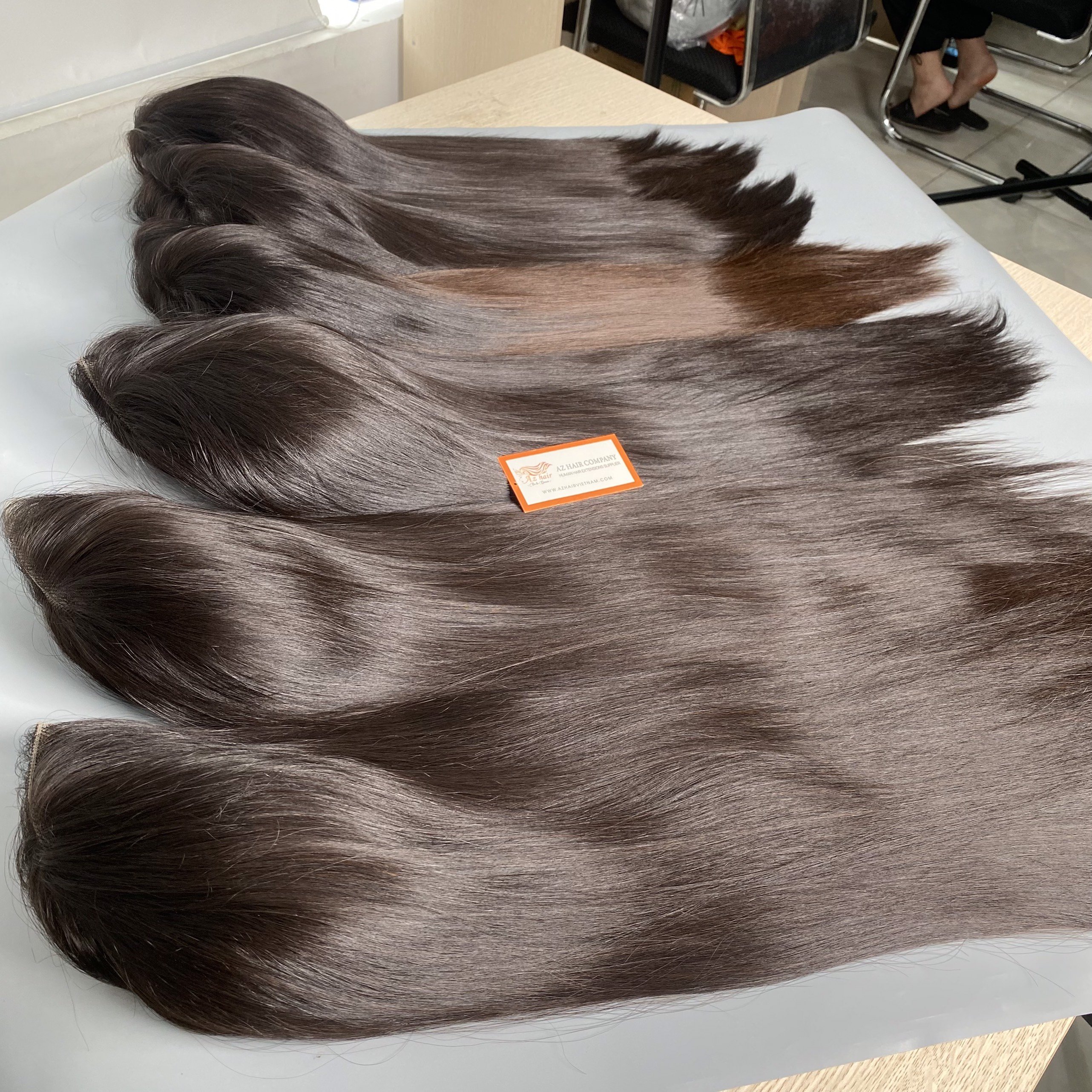 Swiss Lace Closure Wig Bone Straight Super Double Drawn Natural Color Vietnamese Raw Hair Best Factory Price