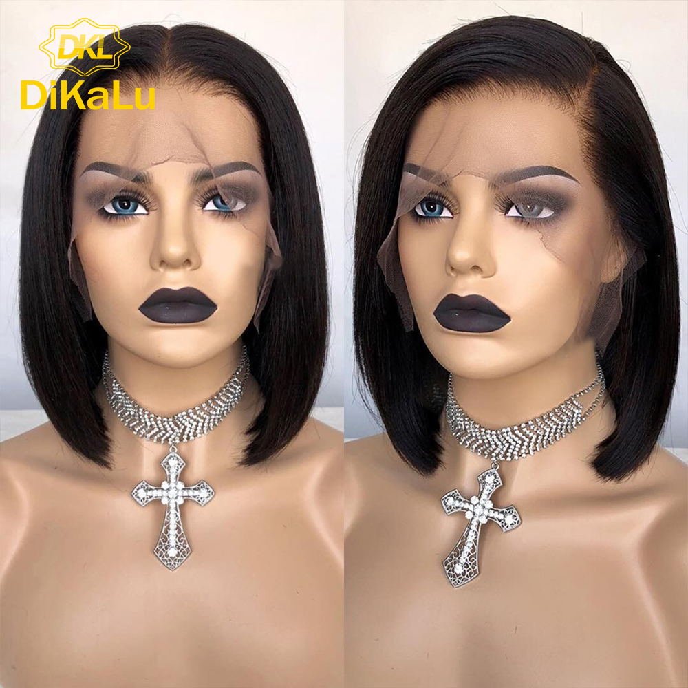 Wholesale Curly Short Bob Wig 13x4 Transparent Lace Front Wig Human Hair 180% Density Lace Front Brazilian Human Hair Wigs