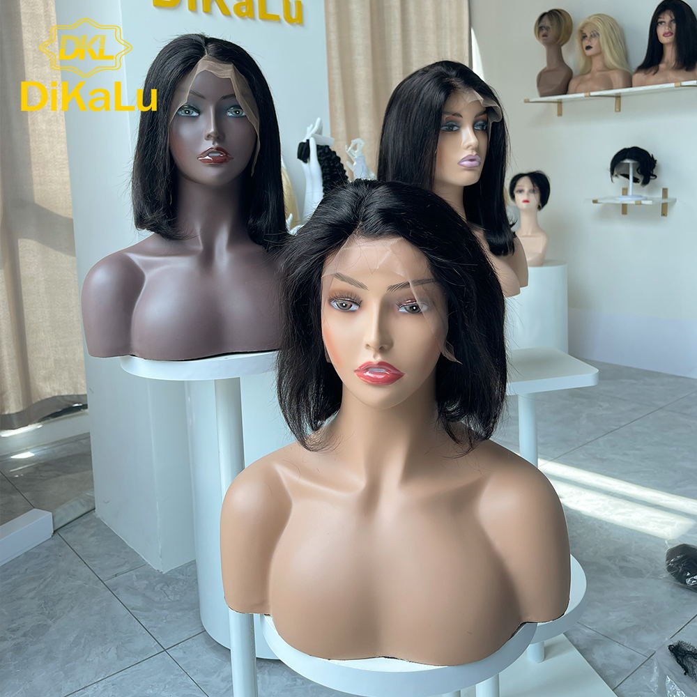 Wholesale Curly Short Bob Wig 13x4 Transparent Lace Front Wig Human Hair 180% Density Lace Front Brazilian Human Hair Wigs