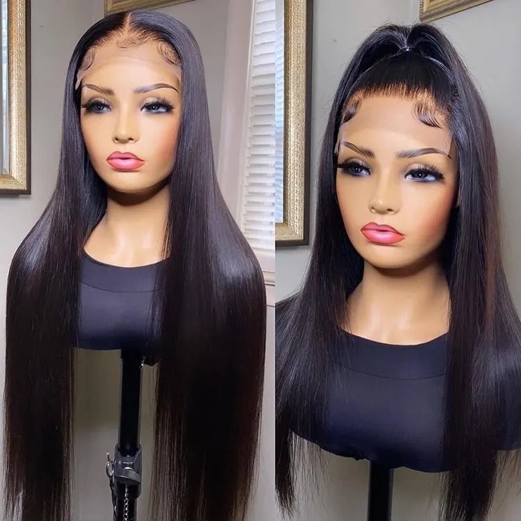 Best lace frontal wigs transparent lace wig 250 density and 13x4 13x6 straight hd lace front human hair wig