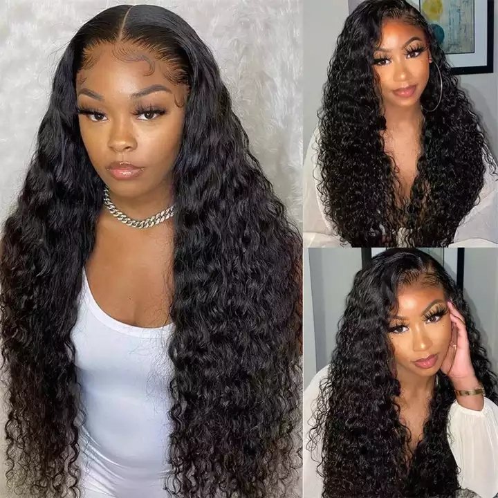 30" Kinky Curly Raw Brazilian Virgin Cuticle Aligned Human Hair Wig Hd Full Lace Front Wig Cheap Transparent Lace Closure Wig
