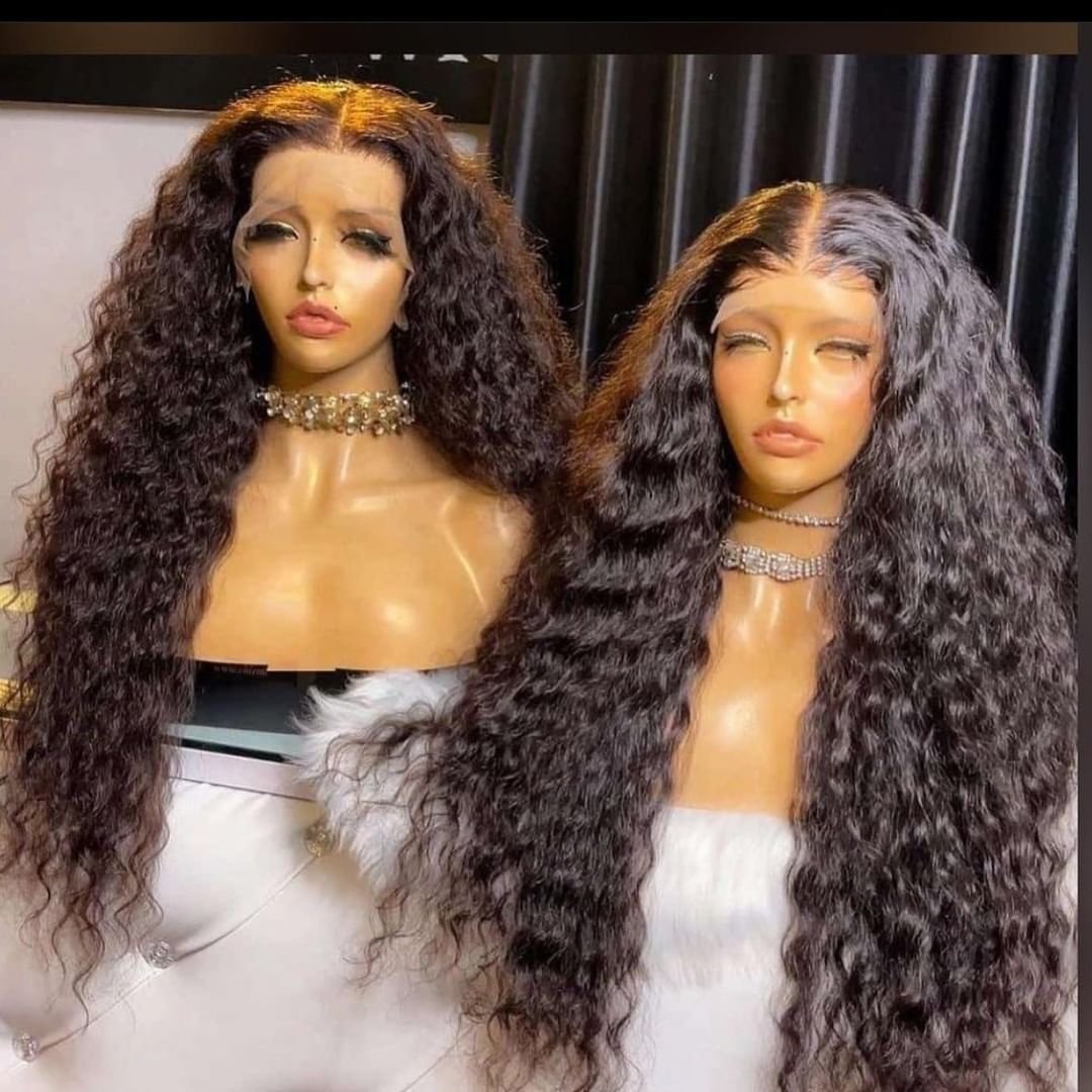 30" Kinky Curly Raw Brazilian Virgin Cuticle Aligned Human Hair Wig Hd Full Lace Front Wig Cheap Transparent Lace Closure Wig
