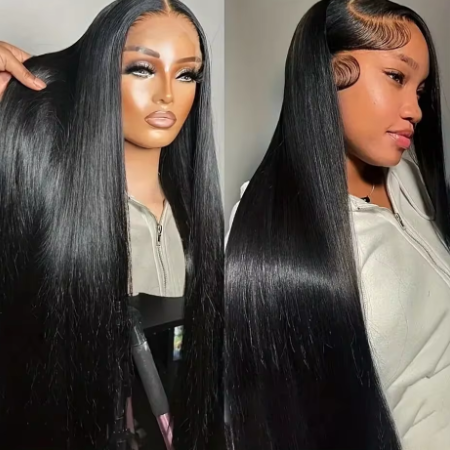 13x6 Full Lace HD 40inch Luxury Raw vietnamese Bone Straight Glueless Brazilian Natural Lace Frontal Human Hair Wigs For Women