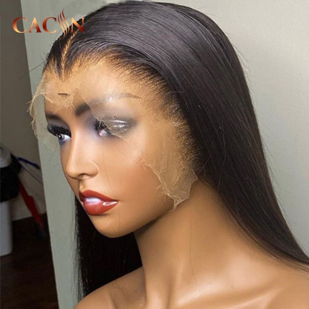 100% Raw Human Hair Wigs Natural Full Lace For Black Women CACIN Glueless Hd Transparent 360 Lace Frontal Wig With Baby Hair