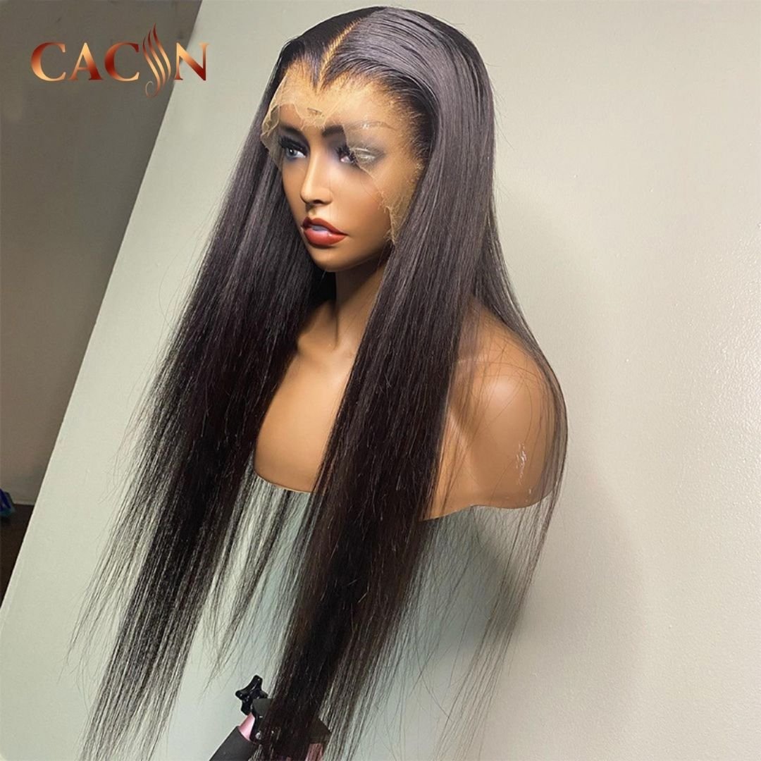 100% Raw Human Hair Wigs Natural Full Lace For Black Women CACIN Glueless Hd Transparent 360 Lace Frontal Wig With Baby Hair