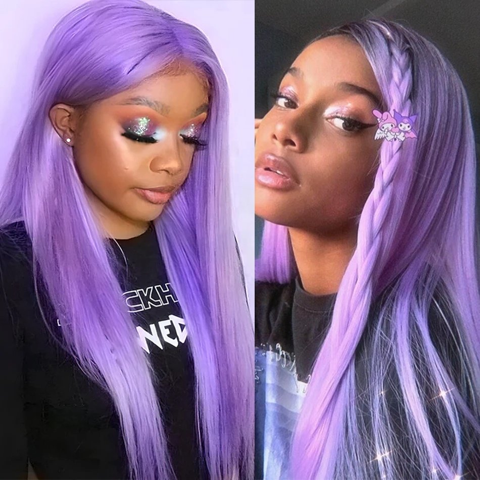 Wholesale Colored Human Hair Wigs, Hd Lace Front Wig, Brown Red Orange Pink Purple Wigs Lace Front Human Hair For Black Women