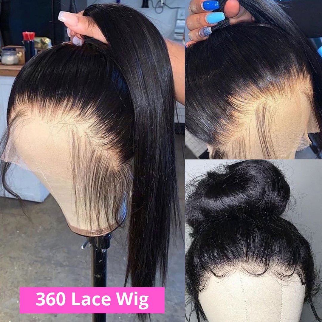 Invisible 360 Full HD Lace Frontal Wigs Brazilian 100% Virgin Transparent Lace Frontal Natural Human Hair Wig for Black Women