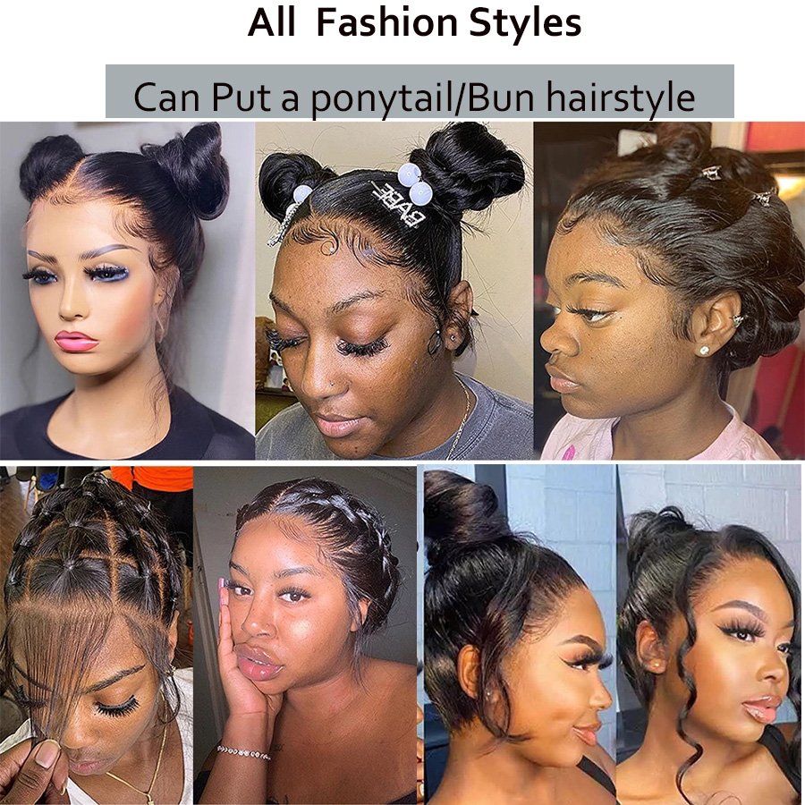 Invisible 360 Full HD Lace Frontal Wigs Brazilian 100% Virgin Transparent Lace Frontal Natural Human Hair Wig for Black Women