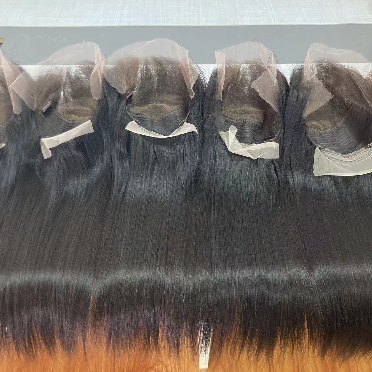 Factory wholesale 13x6 13x4 HD lace frontal wig pre plucked natural hairline cuticle aligned raw virgin human hair wigs