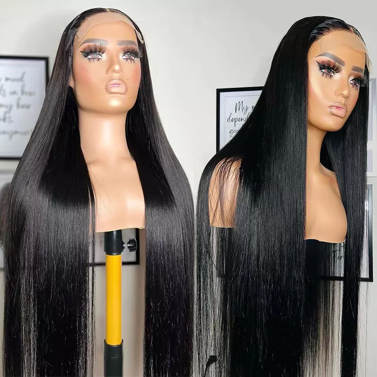 100% Mink Brazilian Virgin Human Hair Extensions Full Lace Wigs For Black Women Straight HD Lace Frontal Human Hair Wigs