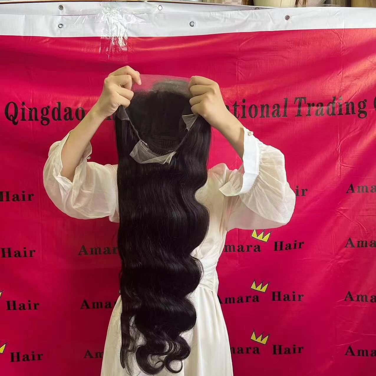 Amara human hair wigs natural color with straight wave13x4 transparent lace HD lace frontal wig 100%human hair in stock