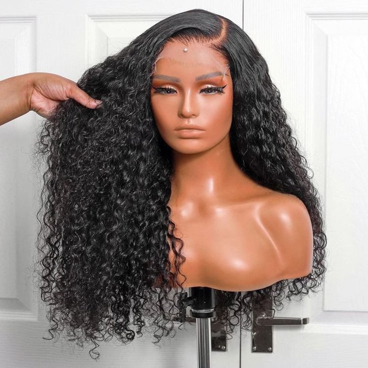 Brazilian Curly Human Hair Lace Frontal Wig With Baby Hair 360 Lace Front Human Hair Wigs 28 Inch