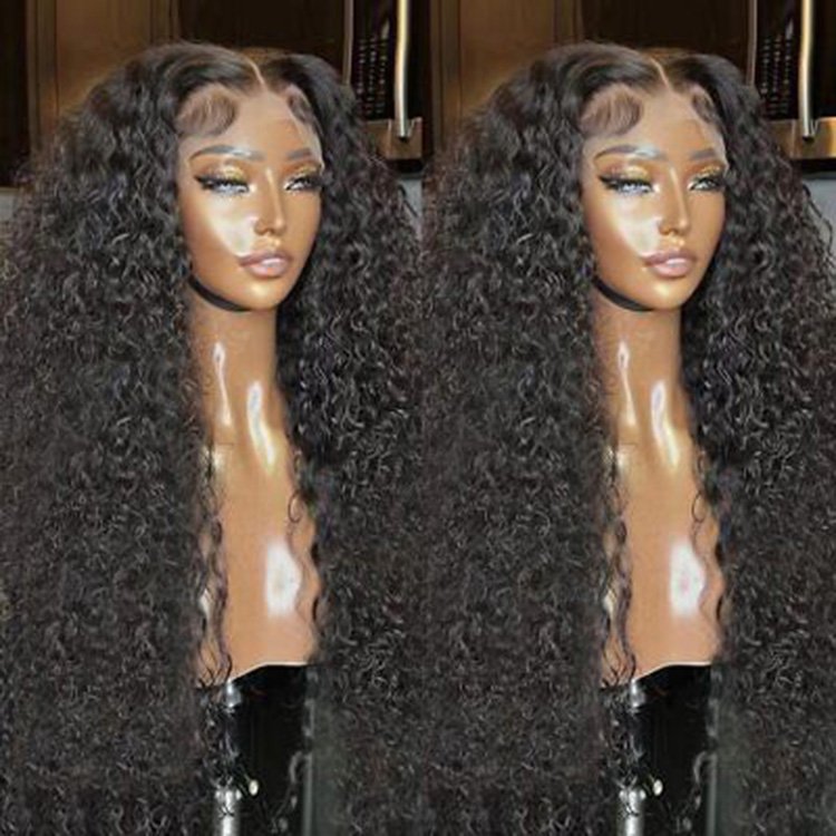 Brazilian Curly Human Hair Lace Frontal Wig With Baby Hair 360 Lace Front Human Hair Wigs 28 Inch