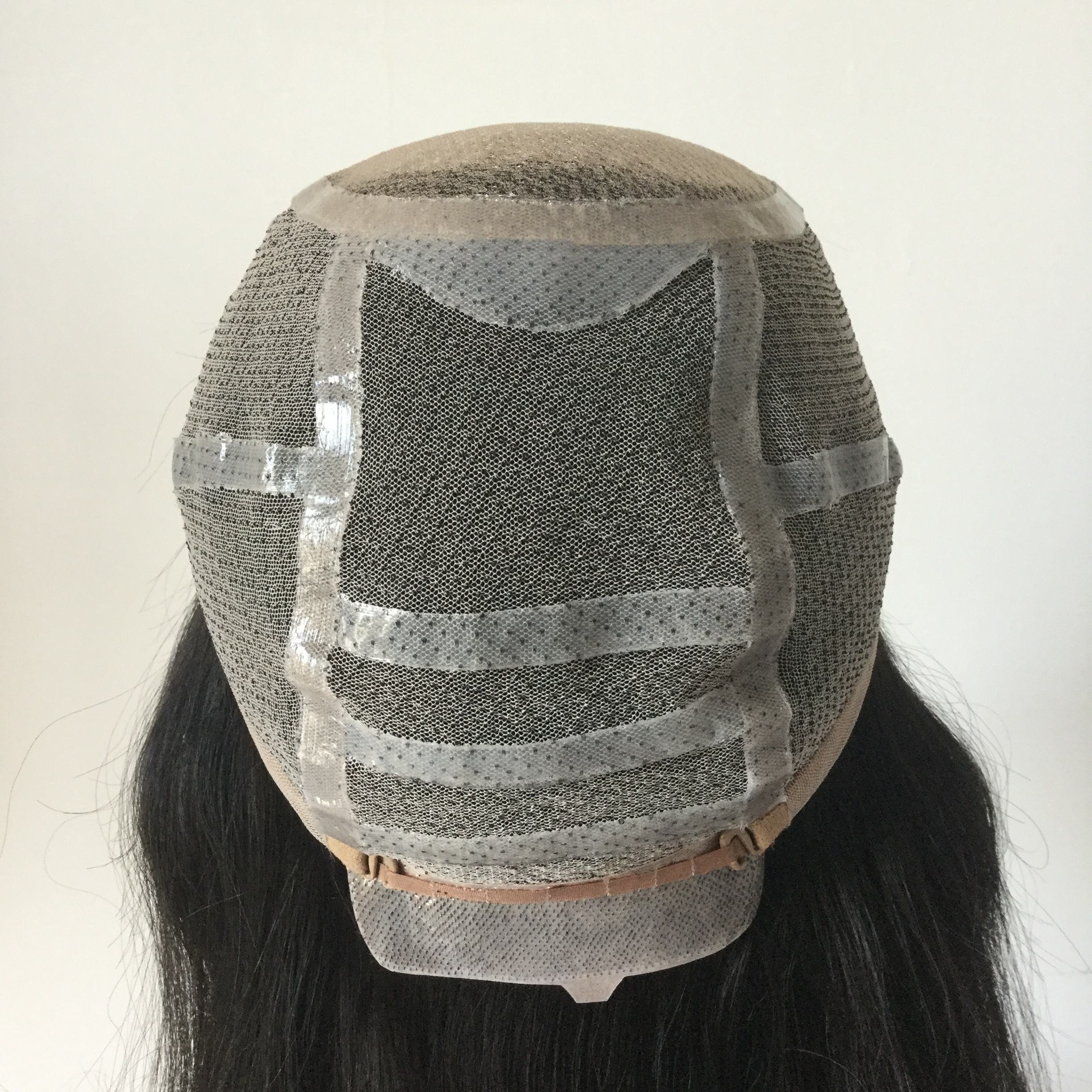 LX106 European Human Hair Wig For Alopecia Patients Full hand Made With Glueless Medical Wigs With Silicone