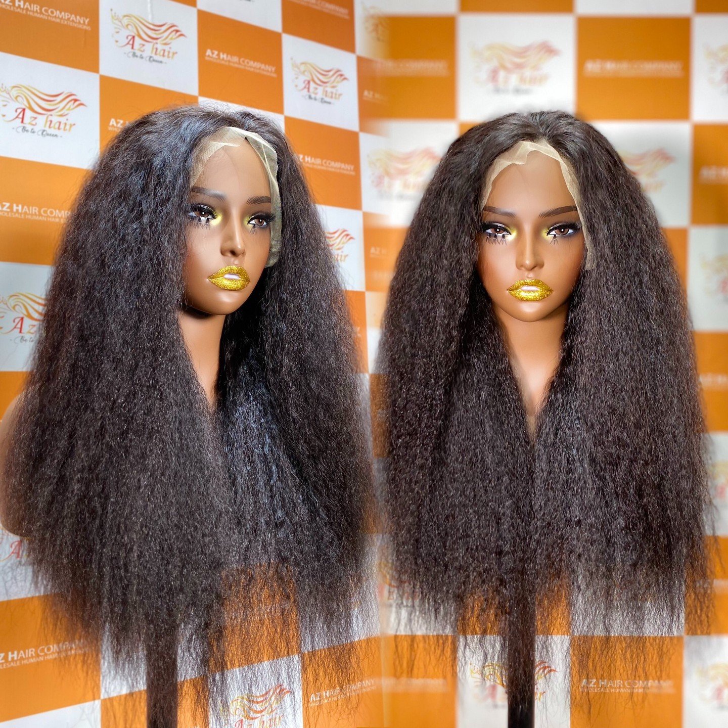 High Quality HD Lace Frontal Kinky Straight Human Hair Wigs For Black Women Wholesale Price