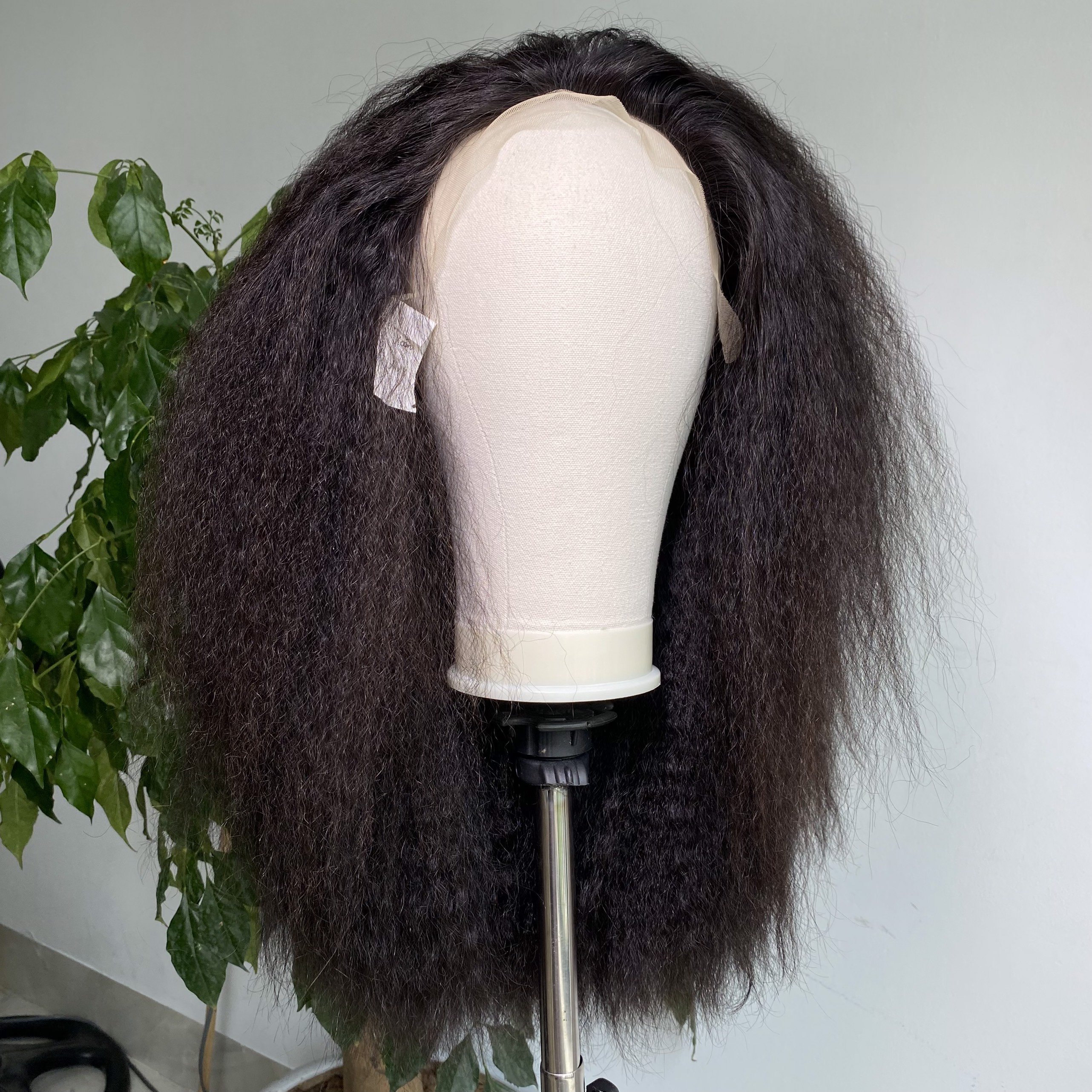 High Quality HD Lace Frontal Kinky Straight Human Hair Wigs For Black Women Wholesale Price