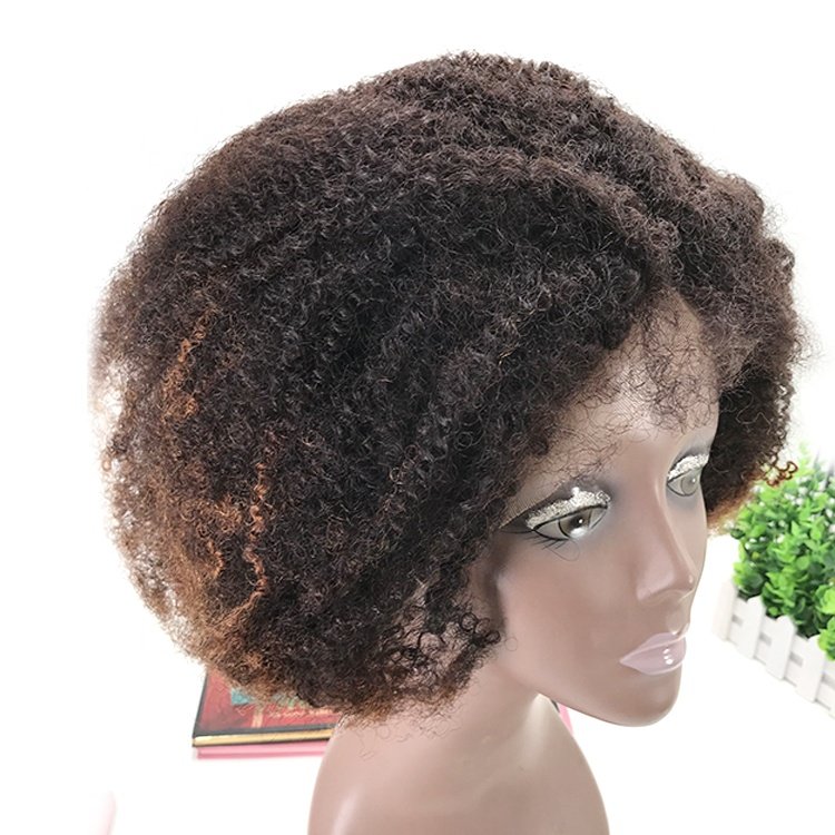 12A Brazilian Human Hair Ombre Colored Wig 3a 3b 3c Full Lace Front Natural Transparent HD Lace Wigs 13X6 13X4 Kinky Curly 4a 4b
