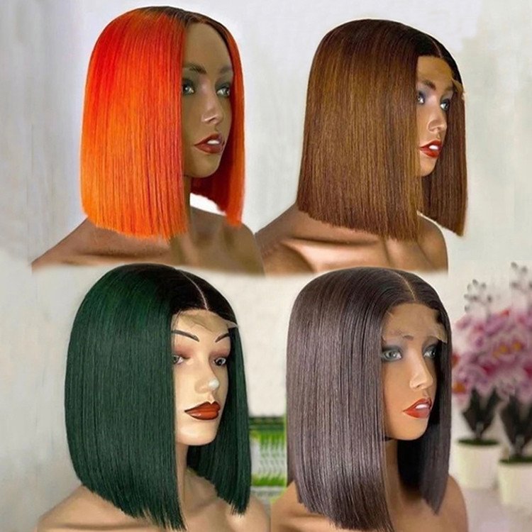 Wholesale Glueless Full Hd Lace Front Short Bob Wig Human Hair,Natural Brazilian Human Hair Hd Lace Frontal Wigs For Black Women