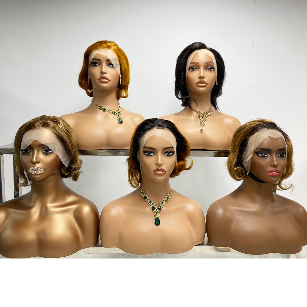 Short Curly Pixie Cut Human Hair Wigs For Black Women,Brazilian Short Pixie Wig,Glueless Lace Frontal Pixie Cut Human Hair Wig