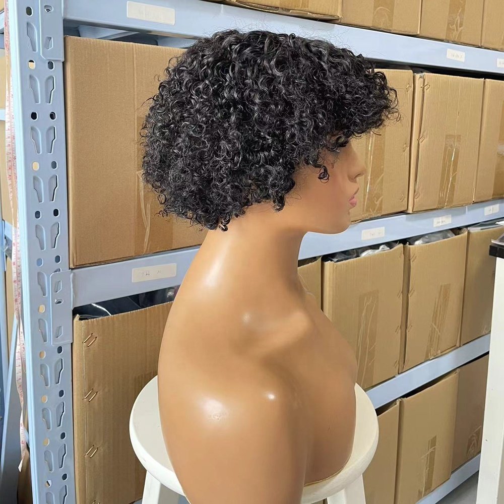 180%density Jerry Curly Hair Short Bob Wigs Kinky Curly Human Hair Brazilian Jerry Curl Wigs For Black Women Human Hair