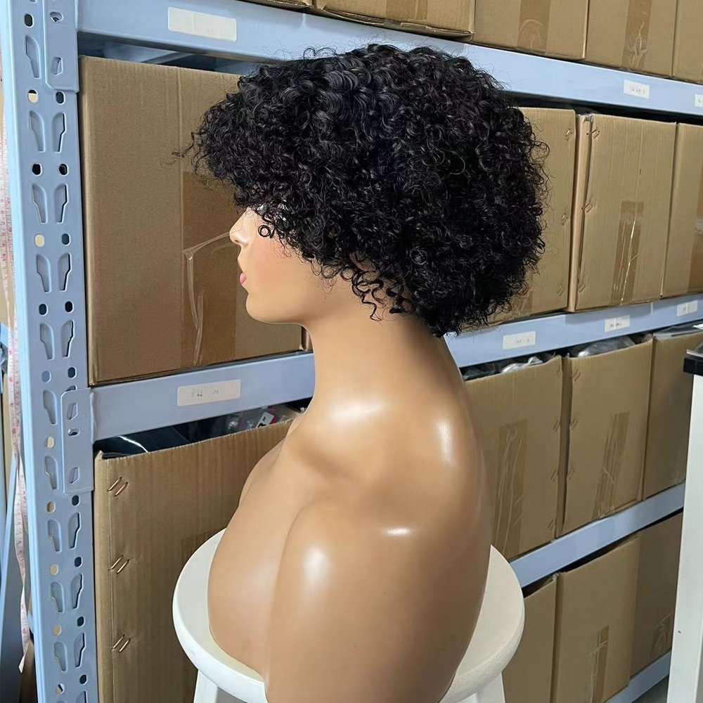 180%density Jerry Curly Hair Short Bob Wigs Kinky Curly Human Hair Brazilian Jerry Curl Wigs For Black Women Human Hair