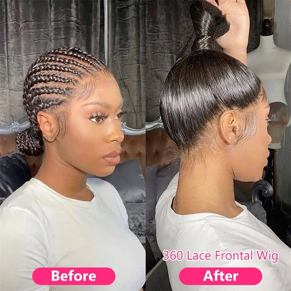 HD Lace Frontal Wigs Bone Straight Human Hair Transparent Swiss Lace Front Wigs Raw Brazilian Human Hair Wigs For Black Women