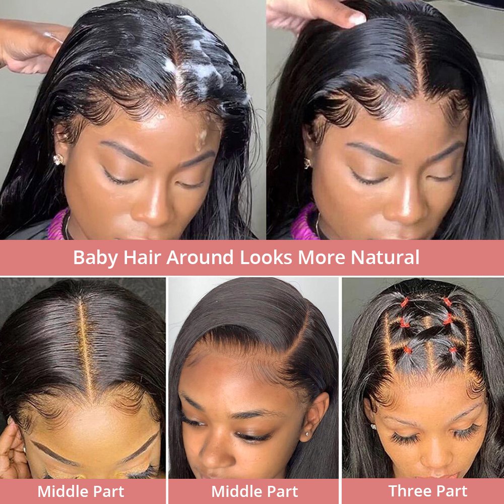 HD Lace Frontal Wigs Bone Straight Human Hair Transparent Swiss Lace Front Wigs Raw Brazilian Human Hair Wigs For Black Women