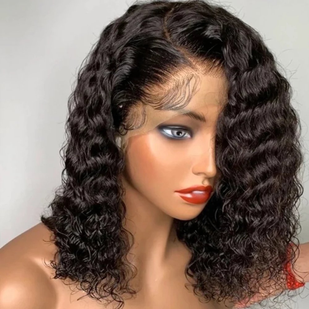 Wholesale HD 13x4 Lace Front Human Hair Wigs For Black Women Deep Wave 200 Density Brazilian Cuticle Aligned 5x5 Closure Wig