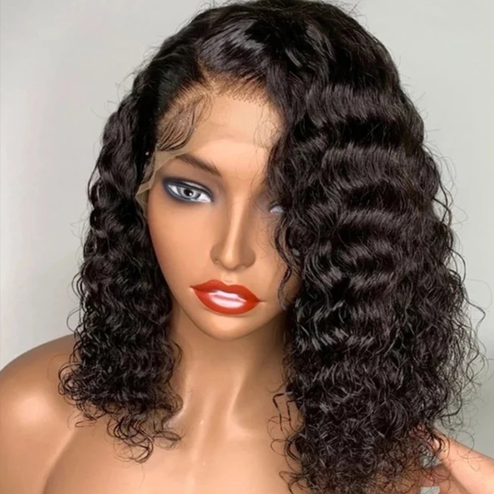 Wholesale HD 13x4 Lace Front Human Hair Wigs For Black Women Deep Wave 200 Density Brazilian Cuticle Aligned 5x5 Closure Wig