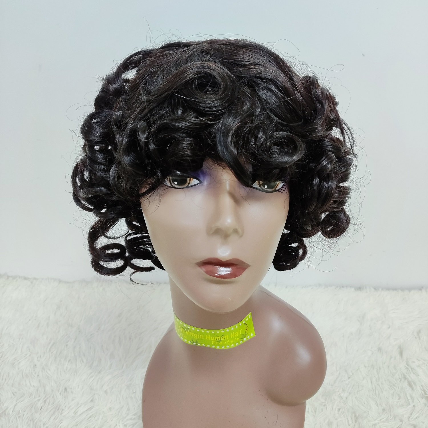 Letsfly Hot Selling Machine Made Rose Curly Human Hair Wigs High Quality Non Lace Wigs Brazilian Wigs 3PCS/lot Fast Shipping