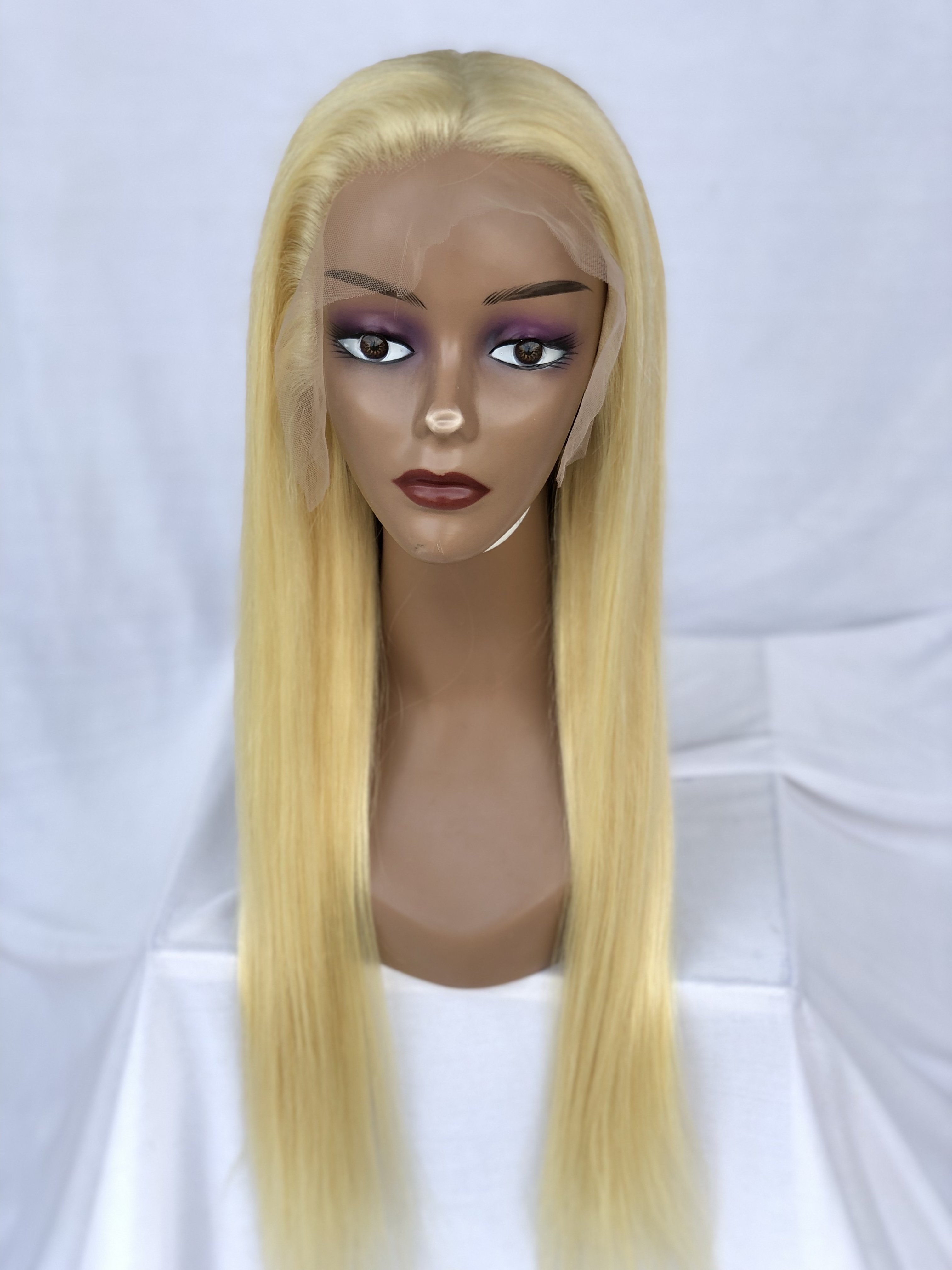 100% Wholesales Top Premium Quality Raw Unprocessed Virgin Mink 26'' Blonde 13x4 Hd Lace Frontal Wigs Single Donor Hair Supplier