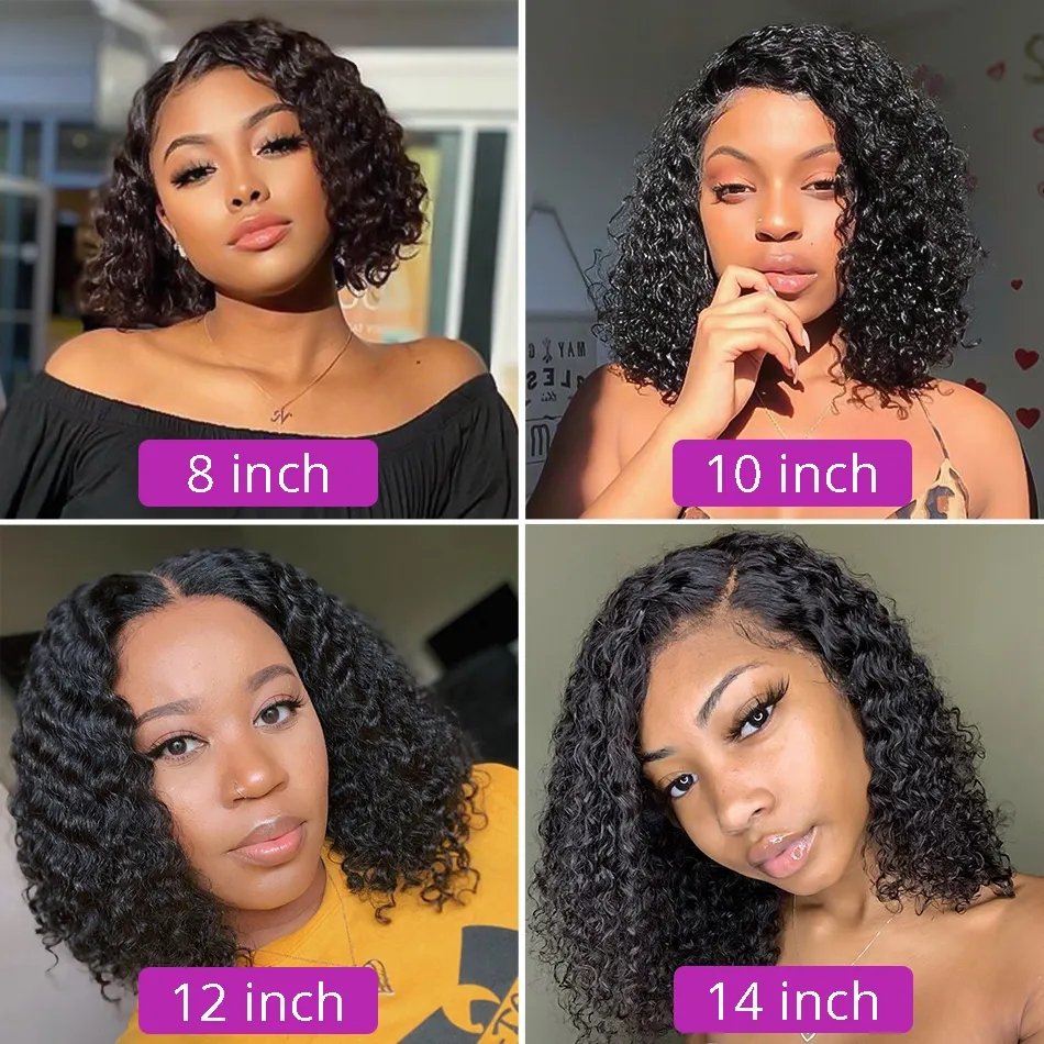 Cheap Afro Kinky Curly Short Bob Wigs Human Hair Lace Front Brazilian Bob Wig Hd Full Lace Human Hair Wig For Black Women Vendor