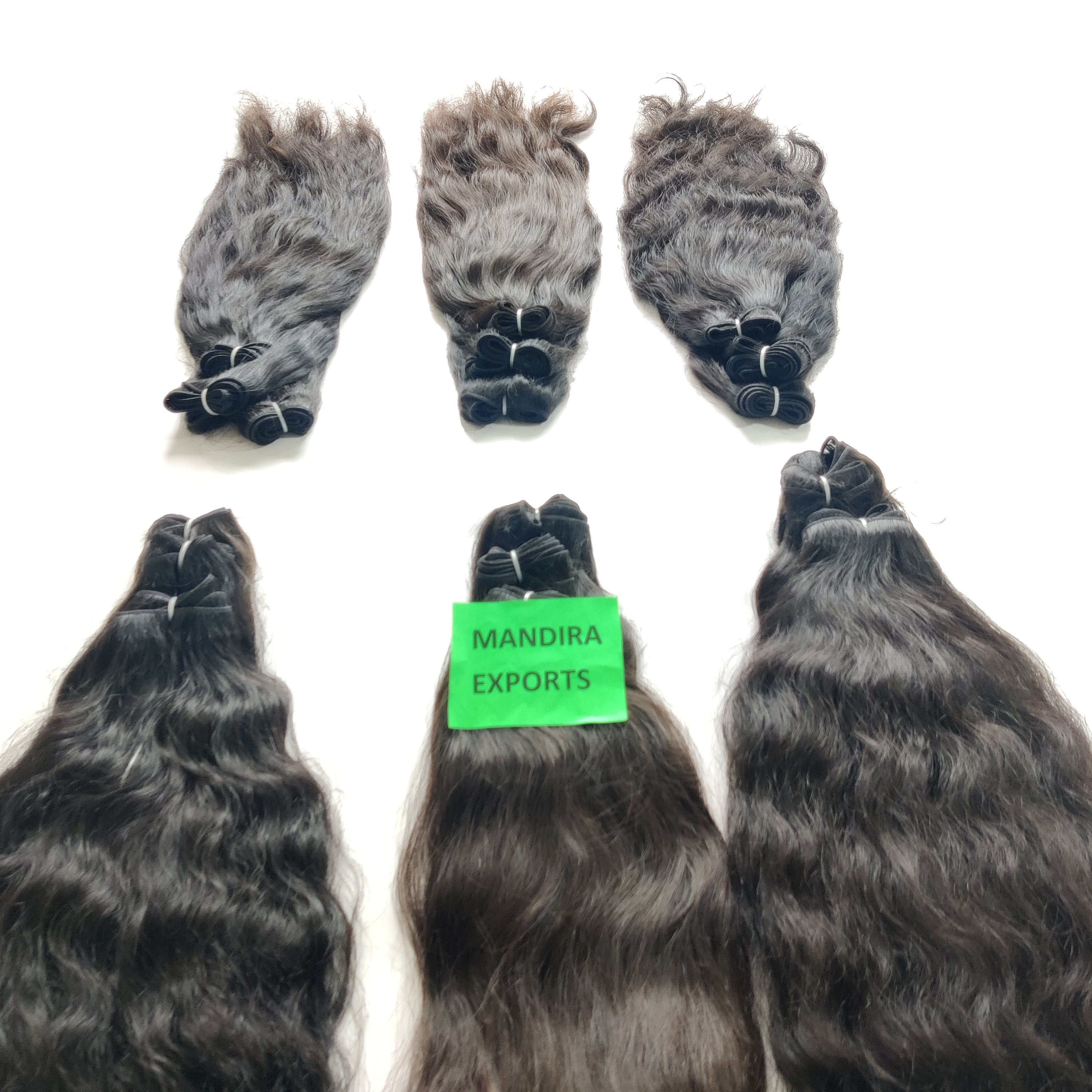 Wholesale 100% Cuticle Aligned Natural Virgin Human Hair Extensions Kinky Black Bodywave Bundle Raw Temple Indian Style