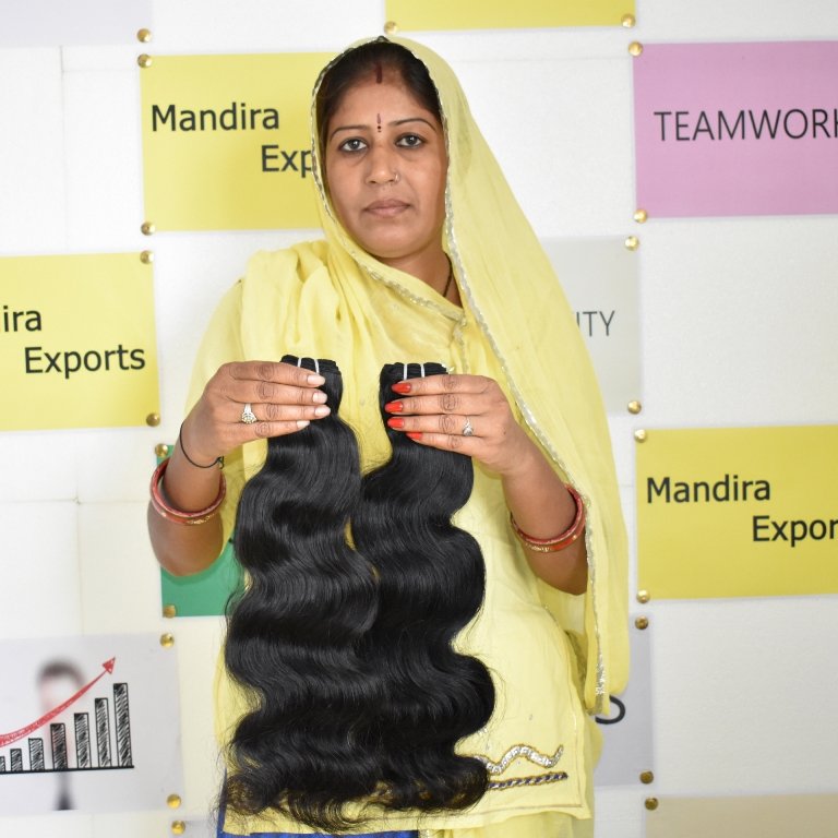 Wholesale 100% Cuticle Aligned Natural Virgin Human Hair Extensions Kinky Black Bodywave Bundle Raw Temple Indian Style