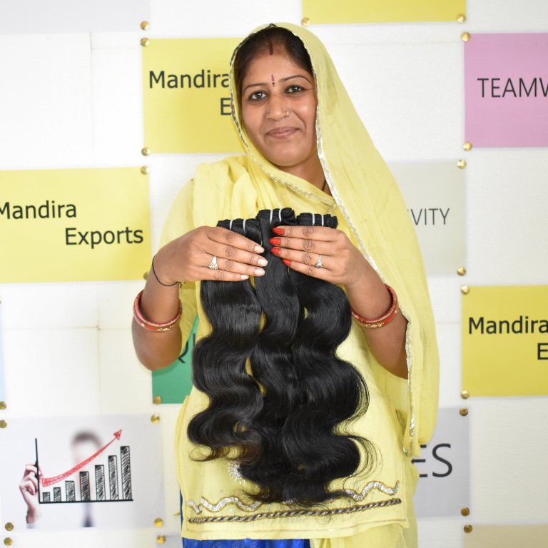 Wholesale 100% Cuticle Aligned Natural Virgin Human Hair Extensions Kinky Black Bodywave Bundle Raw Temple Indian Style