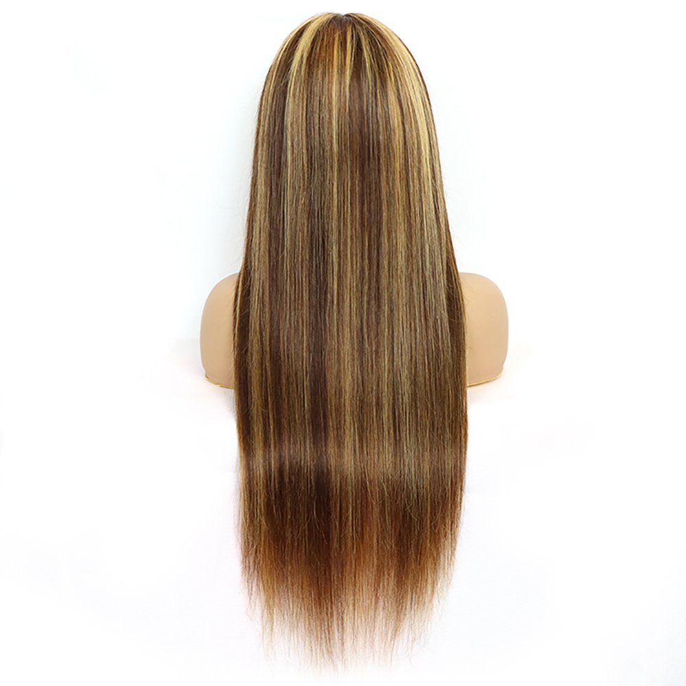 12A high quality 100% virgin Human hair T part wig stands, fast shipping highlight p4/27 human hair wigs wholesale bulk sale