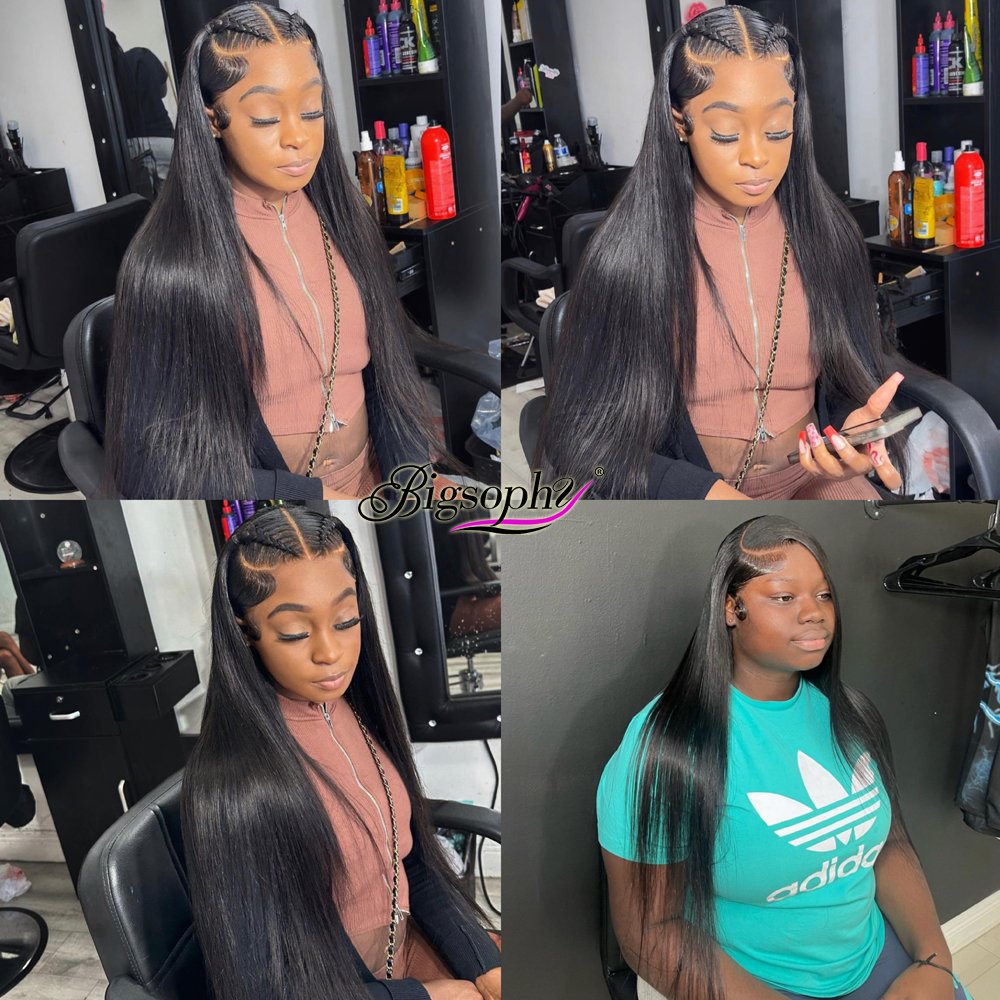 Perruque Natural Avec Frontal 10 To 20 Iches Ear To Ear Transparent Bob Lace Frontal Wigs Bone Straight Nature Color