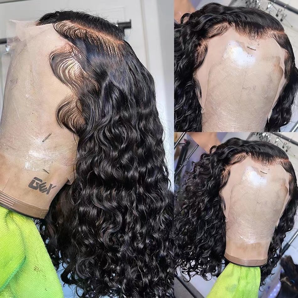 Short Curly Bob Wig Lace Frontal Human Hair Wigs 210 Density Brazilian 13x4 Deep Wave Short Human Hair Wigs For Black Women