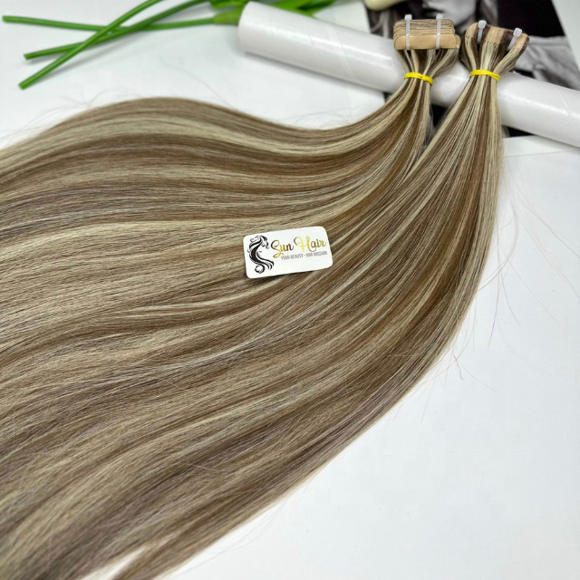Wholesale Hot Trending Product Piano Color Full Cuticle Aligned Virgin Tape Hair 100% Human Hair Extensions By Sun Hair Company