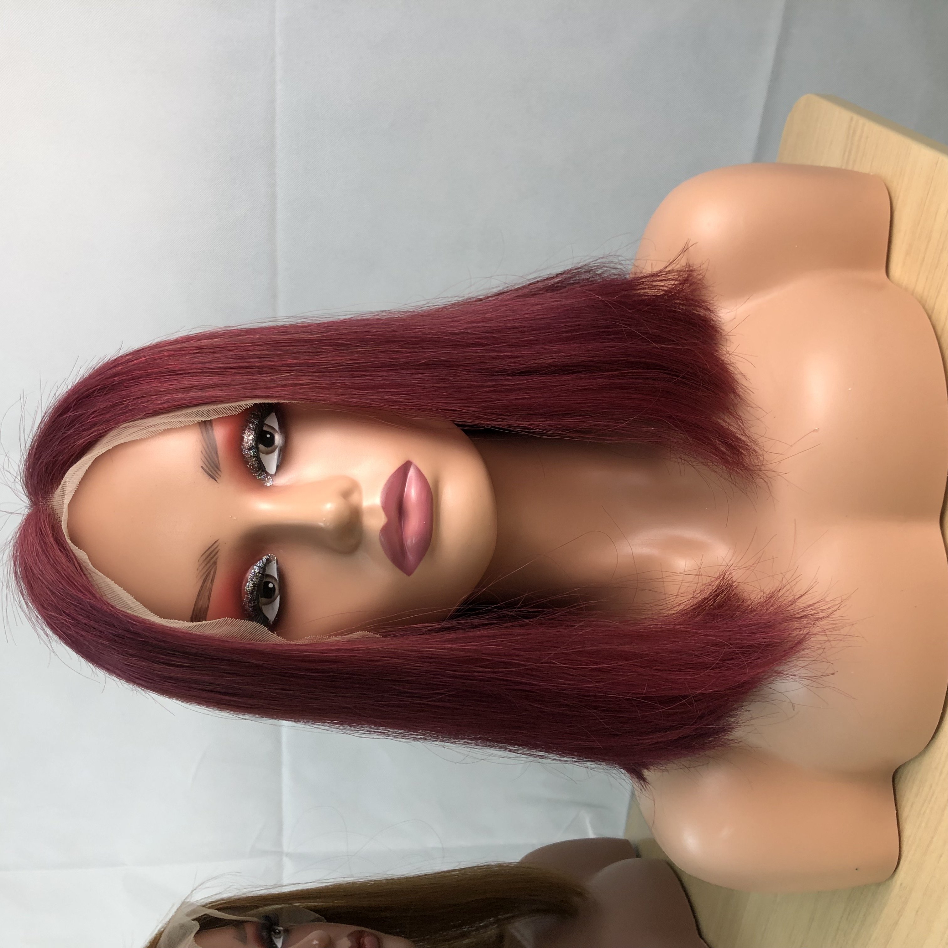 Hot selling Top Beauty Raw Virgin Brazilian Bob Wig 99J Color Human Hair Short Straight Wigs For African American