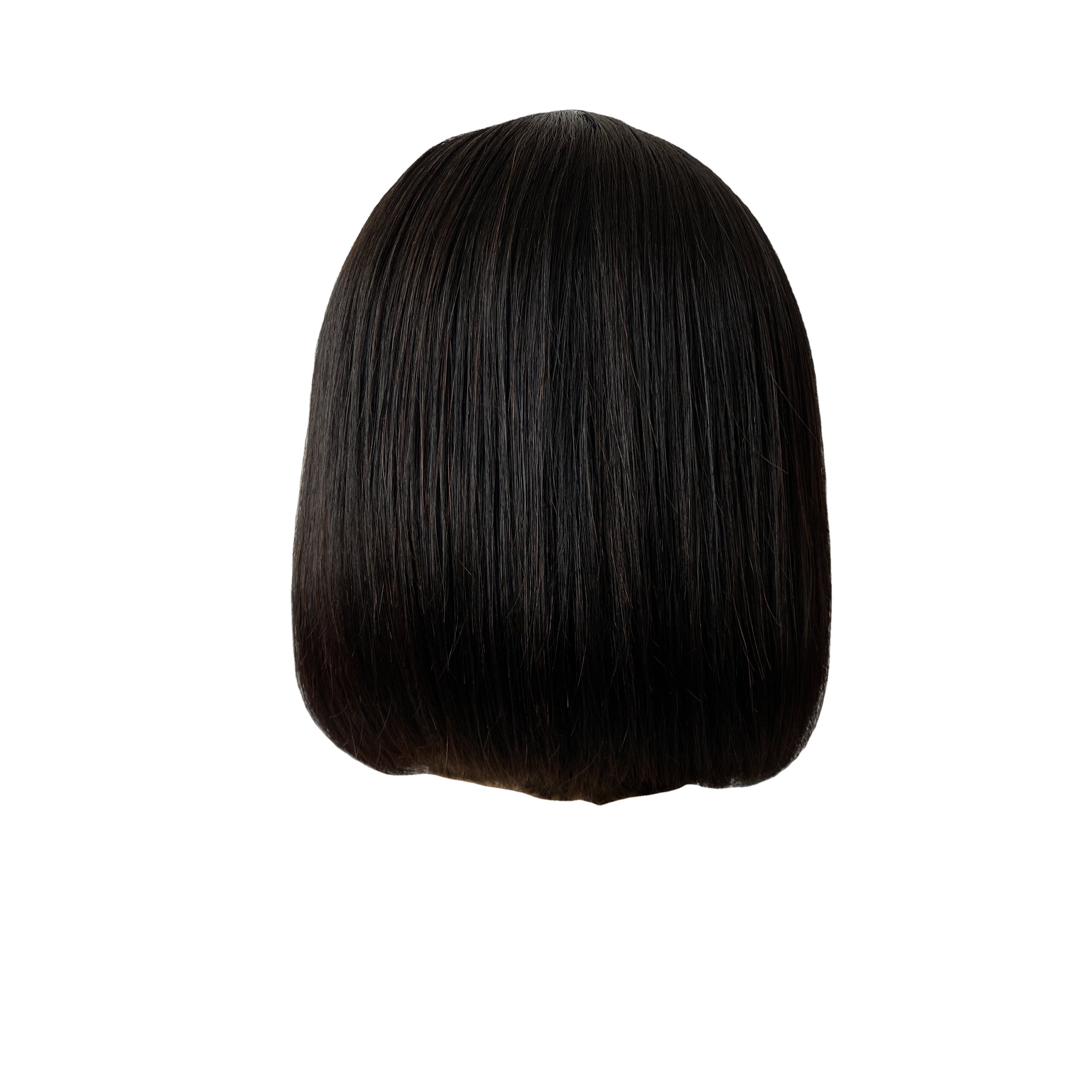 Peruvian Brazilian Human Hair Short Straight Lace Front Bob Wig Elf Cut Virgin Hair Wig Natural Human Hair Wig