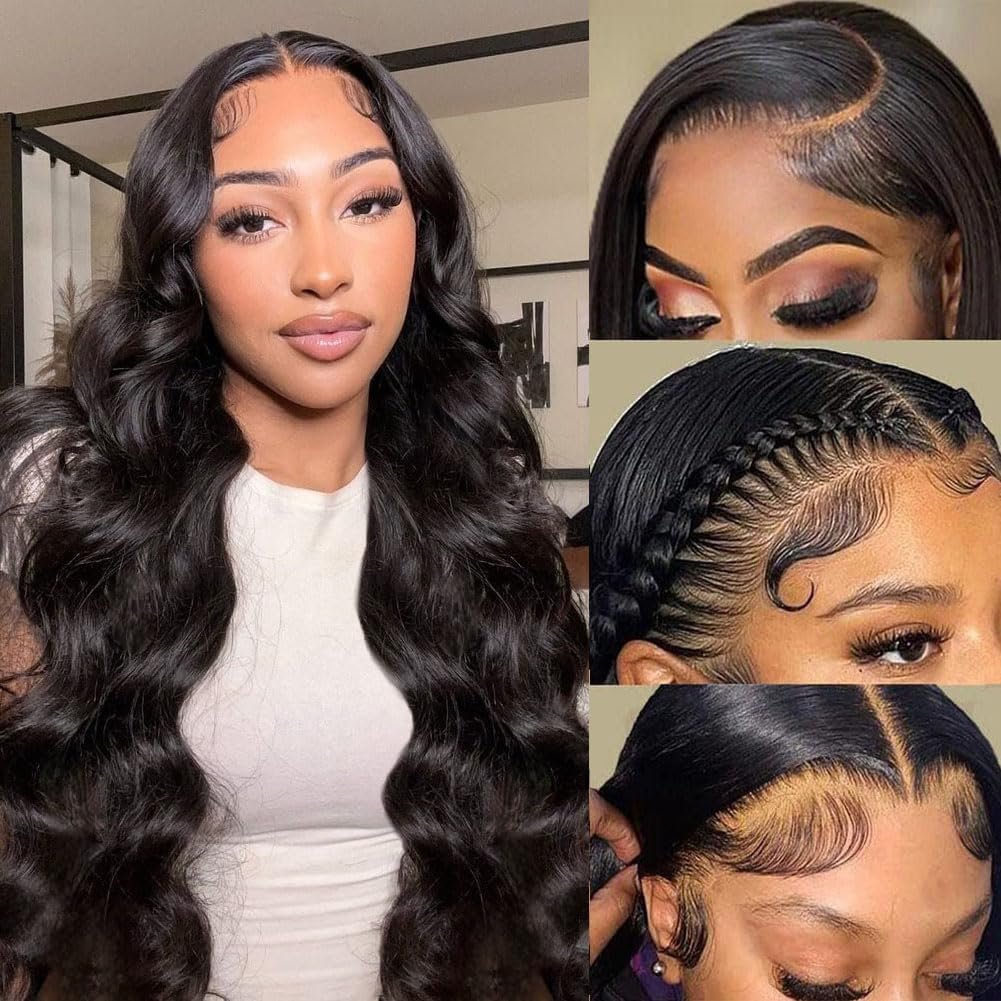 Transparent 13x4 13x6 Lace Front wig Body Wave Unprocessed Brazilian Pre Plucked Human Hair Wig for Black Women