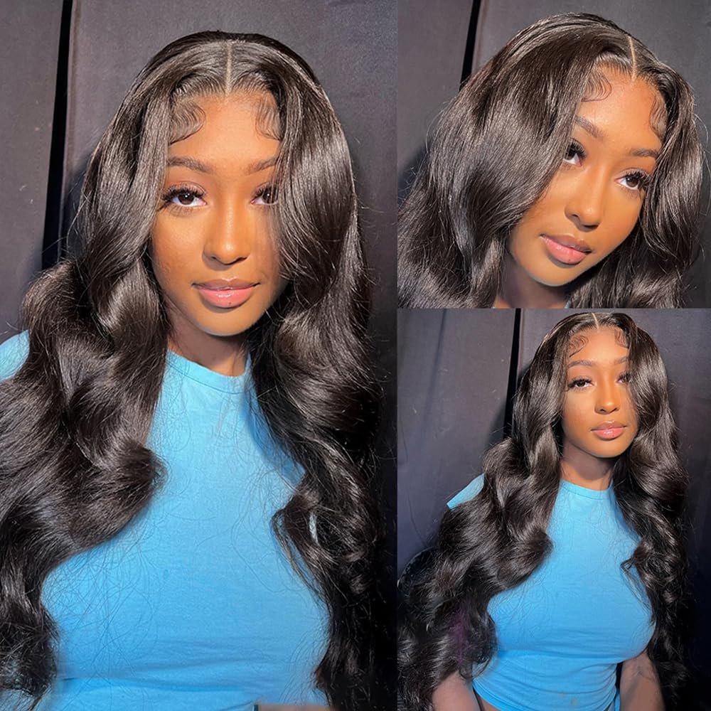 Transparent 13x4 13x6 Lace Front wig Body Wave Unprocessed Brazilian Pre Plucked Human Hair Wig for Black Women