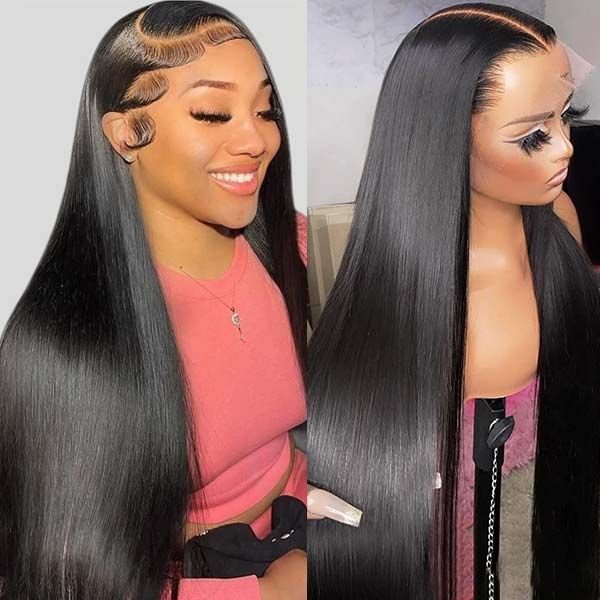 Wholesale Straight Brazilian Hair HD Lace Wigs,full lace frontal wig with baby hair,Virgin human hair wigs for black women