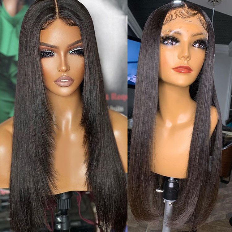 Wholesale Straight Brazilian Hair HD Lace Wigs,full lace frontal wig with baby hair,Virgin human hair wigs for black women